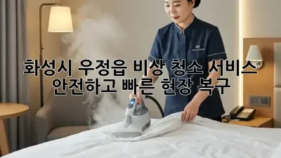 화성시 우정읍 비상 청소 서비스: 안전하고 빠른 현장 복구